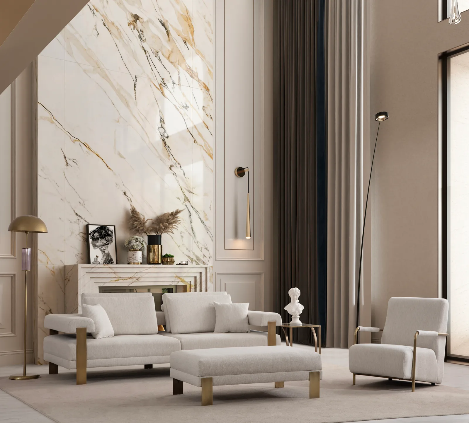 Deep Living Koltuk Takımı - Gold 2