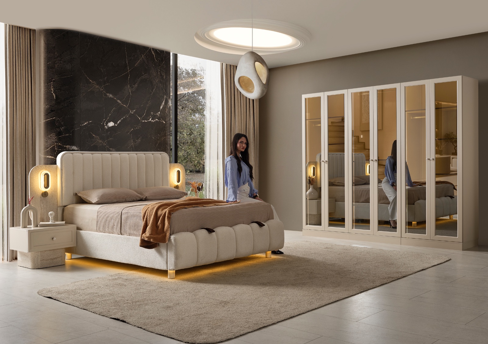 Viyana 6 Kapılı Gardrop 2